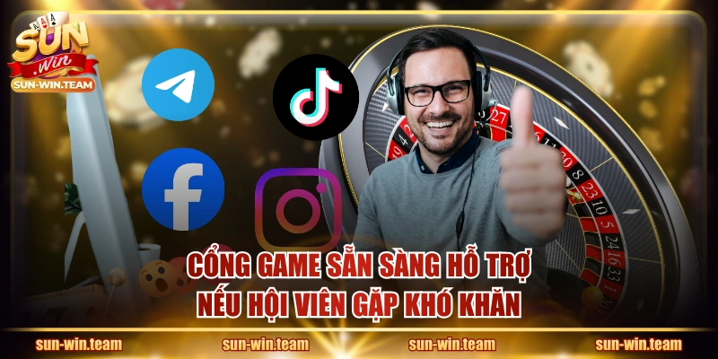 Cổng game sẵn sàng hỗ trợ nếu hội viên gặp khó khăn 